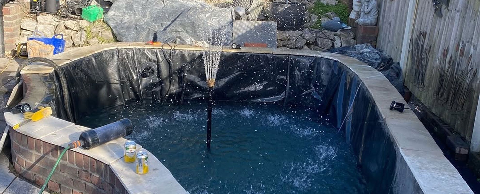Pond and water feature work, East Grinstead