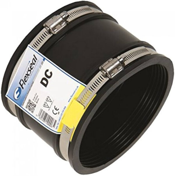 Flexseal joiner (with stainless steel clamps) - black rubber